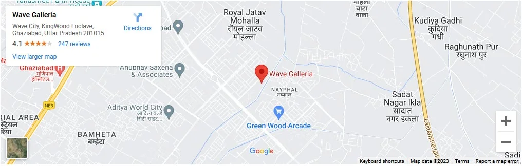 Wave Galleria Location Map, Wave City Ghaziabad