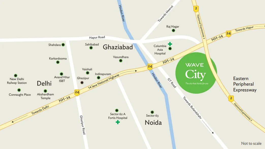 Wave Swamanorath Location Map, Wave City Ghaziabad